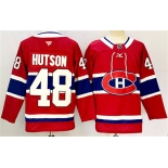 Men's Montreal Canadiens #48 Lane Hutson Red 2024-25 Stitched Jersey
