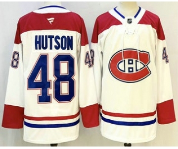 Men's Montreal Canadiens #48 Lane Hutson White Authentic Jersey