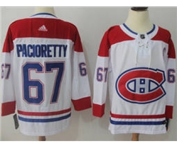 Men's Montreal Canadiens #67 Max Pacioretty White Road Stitched Hockey Jersey