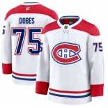 Men's Montreal Canadiens #75 Jakub Dobes White Fanatics Premium Away Jersey Men's Montreal Canadiens #75 Jakub Dobes White Fanatics Premium Away Jersey