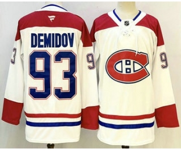 Men's Montreal Canadiens #93 Ivan Demidov White Authentic Jersey