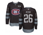 Men's Reebok Montreal Canadiens #26 Jeff Petry Authentic Black 1917-2017 100th Anniversary NHL Jersey