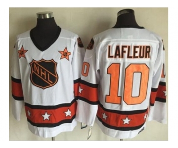Montreal Canadiens #10 Guy Lafleur White Orange All Star CCM Throwback Stitched NHL Jersey