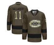 Montreal Canadiens #11 Brendan Gallagher Green Salute to Service Stitched NHL Jersey