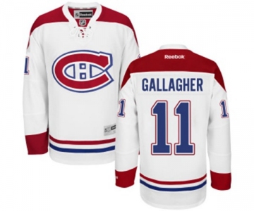 Reebok Montreal Canadiens #11 Brendan Gallagher Authentic White Away NHL Jersey