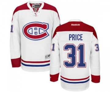 Reebok Montreal Canadiens #31 Carey Price Authentic White Away NHL Jersey