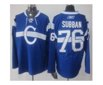 nhl jerseys montreal canadiens #76 subban blue
