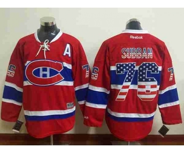nhl jerseys montreal canadiens #76 subban red[patch A][national flag version]