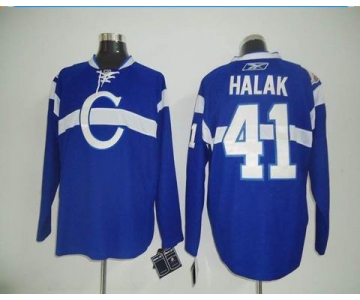 nhl montreal canadiens #41 halak blue W