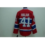 nhl montreal canadiens #41  halak red