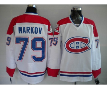nhl montreal canadiens #79 markov white ch