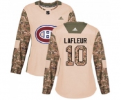 Women Adidas Montreal Canadiens #10 Guy Lafleur Authentic Camo Veterans Day Practice NHL Jersey