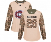 Women Adidas Montreal Canadiens #26 Mats Naslund Authentic Camo Veterans Day Practice NHL Jersey