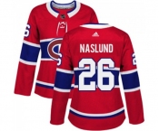 Women Adidas Montreal Canadiens #26 Mats Naslund Premier Red Home NHL Jersey