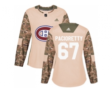 Women Adidas Montreal Canadiens #67 Max Pacioretty Camo Authentic 2017 Veterans Day Stitched NHL Jersey
