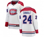 Women Montreal Canadiens #24 Phillip Danault Authentic White Away Fanatics Branded Breakaway NHL Jersey