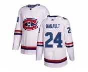 Youth Adidas Montreal Canadiens #24 Phillip Danault White Authentic 2017 100 Classic Stitched NHL Jersey