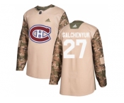 Youth Adidas Montreal Canadiens #27 Alex Galchenyuk Camo Authentic 2017 Veterans Day Stitched NHL Jersey