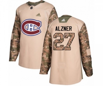 Youth Adidas Montreal Canadiens #27 Karl Alzner Authentic Camo Veterans Day Practice NHL Jersey