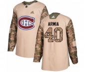 Youth Adidas Montreal Canadiens #40 Joel Armia Authentic Camo Veterans Day Practice NHL Jersey