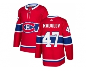 Youth Adidas Montreal Canadiens #47 Alexander Radulov Red Home Authentic Stitched NHL Jersey