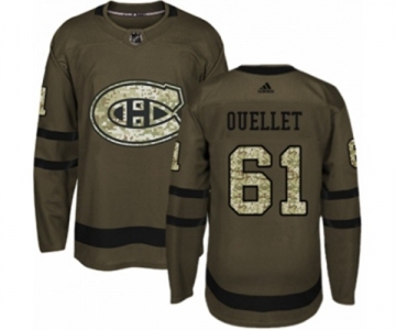 Youth Adidas Montreal Canadiens #61 Xavier Ouellet Premier Green Salute to Service NHL Jersey