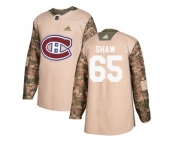 Youth Adidas Montreal Canadiens #65 Andrew Shaw Camo Authentic 2017 Veterans Day Stitched NHL Jersey
