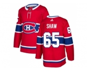 Youth Adidas Montreal Canadiens #65 Andrew Shaw Red Home Authentic Stitched NHL Jersey