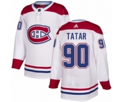 Youth Adidas Montreal Canadiens #90 Tomas Tatar Authentic White Away NHL Jersey