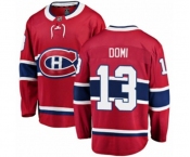 Youth Montreal Canadiens #13 Max Domi Authentic Red Home Fanatics Branded Breakaway NHL Jersey