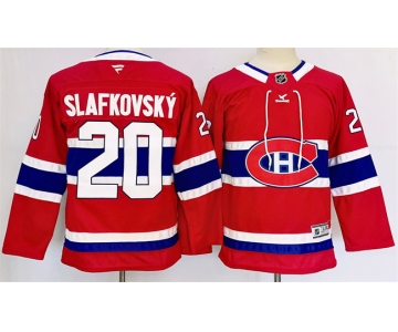 Youth Montreal Canadiens #20 Juraj Slafkovsky Red 2024-25 Stitched Jersey