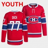 Youth Montreal Canadiens #77 Kirby Dach Red Stitched Jersey Youth Montreal Canadiens #77 Kirby Dach Red Stitched Jersey