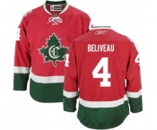 Youth Reebok Montreal Canadiens #4 Jean Beliveau Authentic Red New CD NHL Jersey