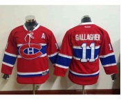 youth nhl jerseys montreal canadiens #11 gallagher red[gallagher][patch A]