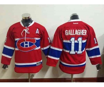 youth nhl jerseys montreal canadiens #11 gallagher red[gallagher][patch A]
