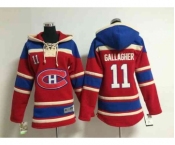 youth nhl jerseys montreal canadiens #11 gallagher red[pullover hooded sweatshirt][gallagher]