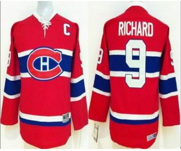 youth nhl jerseys montreal canadiens #9 richard red [patch C]