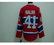 youth nhl montreal canadiens #41 halak red ch
