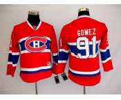 youth nhl montreal canadiens #91 gomez red