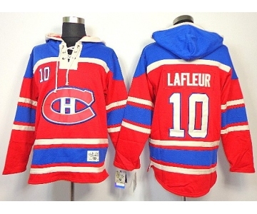 nhl jerseys montreal canadiens #10 lafleur red[pullover hooded sweatshirt]