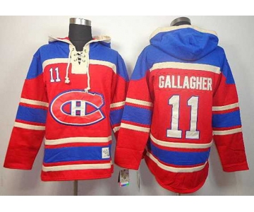 nhl jerseys montreal canadiens #11 gallagher red[pullover hooded sweatshirt][gallagher]
