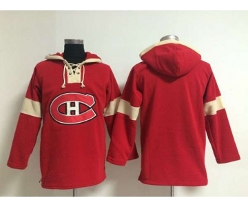 nhl jerseys montreal canadiens blank red-cream[pullover hooded sweatshirt]