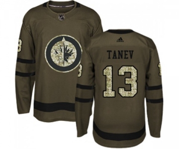 Adidas Winnipeg Jets #13 Brandon Tanev Premier Green Salute to Service NHL Jersey