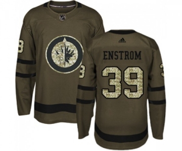 Adidas Winnipeg Jets #39 Tobias Enstrom Authentic Green Salute to Service NHL Jersey