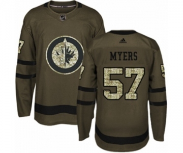 Adidas Winnipeg Jets #57 Tyler Myers Authentic Green Salute to Service NHL Jersey