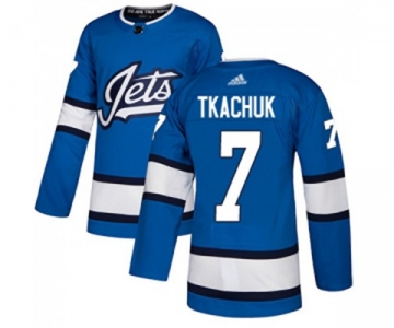 Adidas Winnipeg Jets #7 Keith Tkachuk Authentic Blue Alternate NHL Jersey