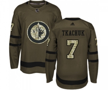 Adidas Winnipeg Jets #7 Keith Tkachuk Premier Green Salute to Service NHL Jersey