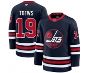Men's Winnipeg Jets #19 Jonathan Toews Navy 2024-25 Alternate Stitched Hockey Jersey