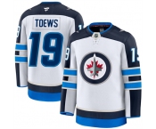 Men's Winnipeg Jets #19 Jonathan Toews White 2024-25 Away Stitched Hockey Jersey