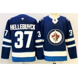Men's Winnipeg Jets #37 Connor Hellebuyck Connor Hellebuyck Navy 2024-25 Home Stitched Hockey Jersey